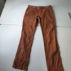Peter Millar Pants Mens 34x32 Orange Stretch Chino Straight Leg Casual Pockets
